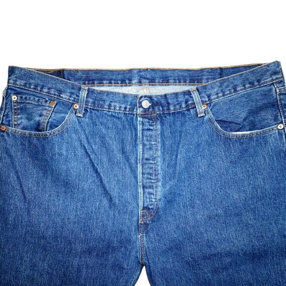 Levi’s 501 Button Fly Jeans – W44 L30 – Classic Fit Straight Leg – Medium Denim - Picture 2 of 6